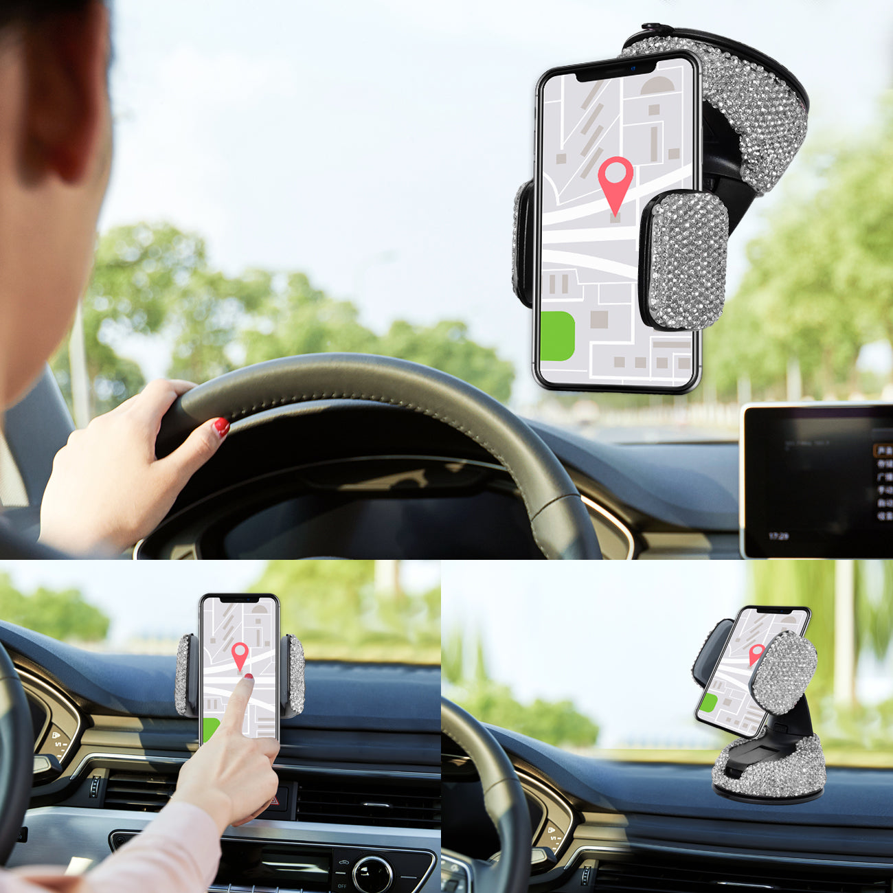 Rhinestone Bling Crystal Car Phone Mount