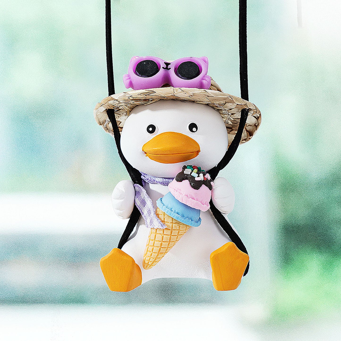 Swing Duck Car Hanging Ornament Auto Decoration for Gifts
